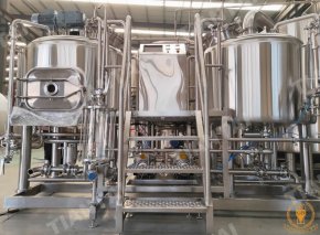 The 500L beer brewery plant show on Korea International Beer Expo