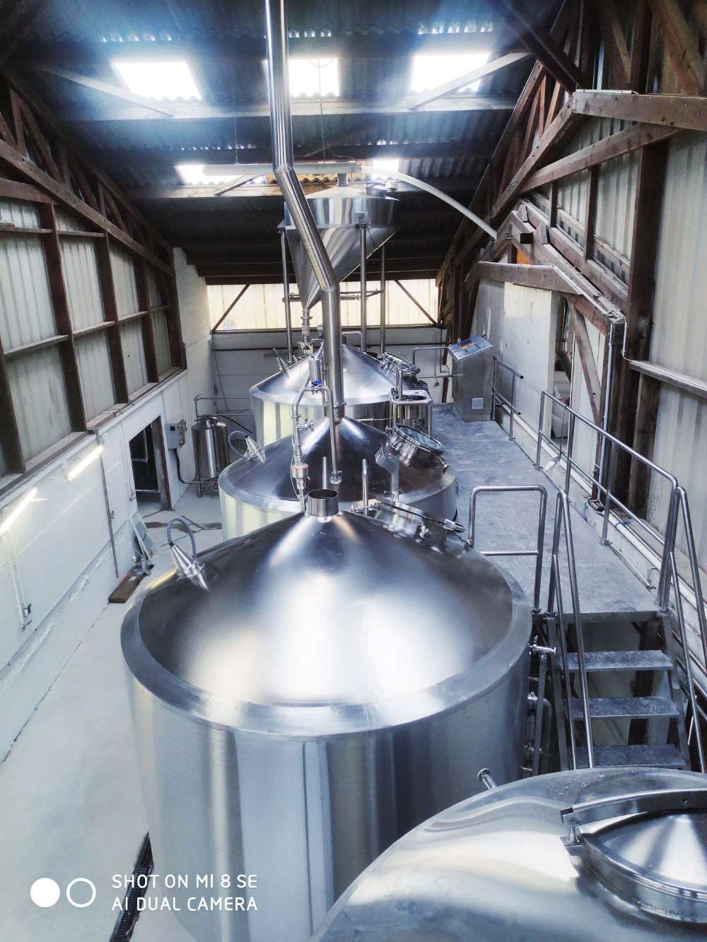 Tiantai 30HL Four Vessel Brewery Equipment project in France