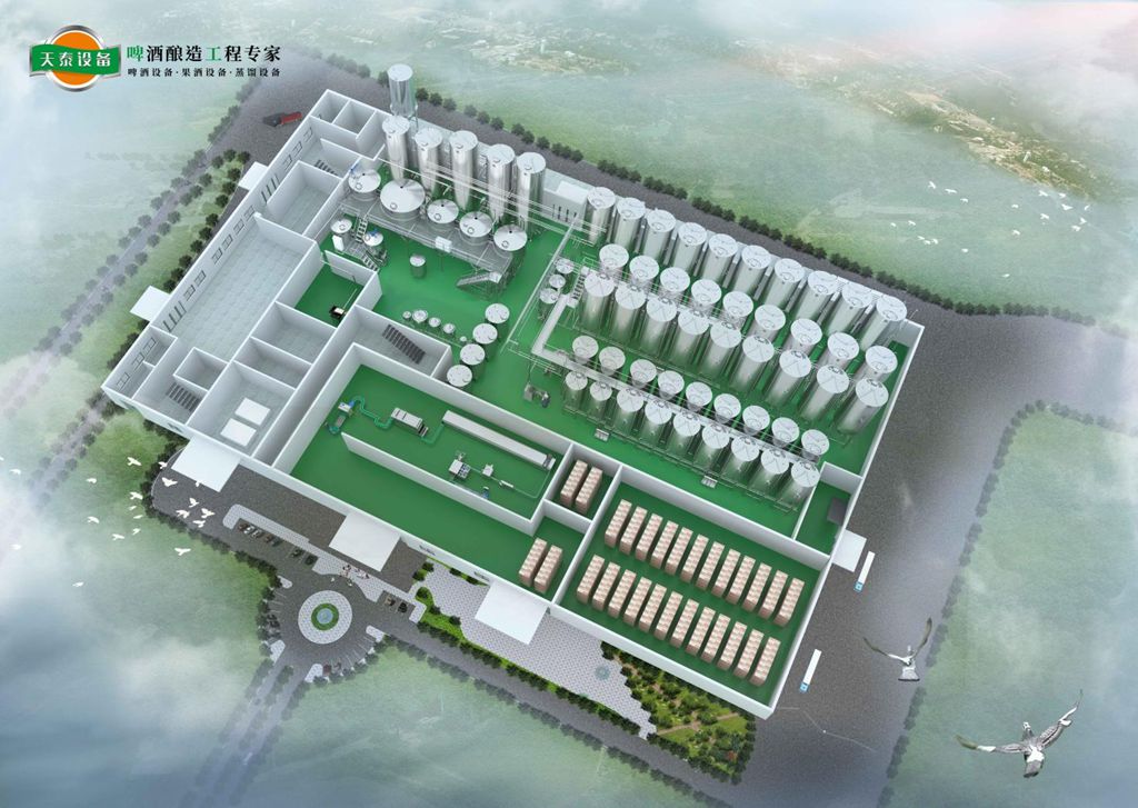 10000KL Annual Beer Production Project Complete 5000L Per Batch Industrial B